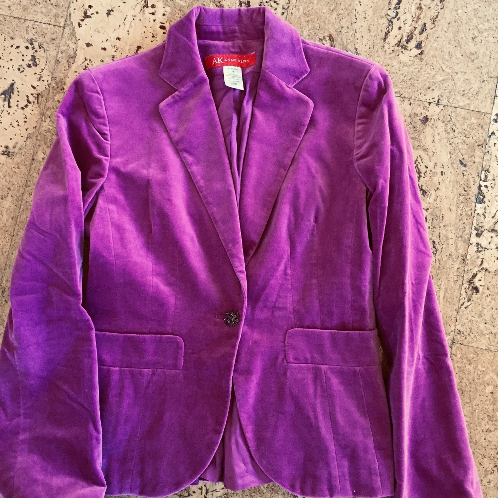 Anne Klein Velvet Blazer, sz S